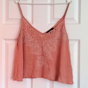 Forever 21 Embroidered Cropped Tank- size small